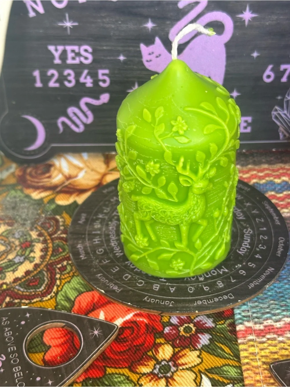 Woodland Deer Pillar Candle